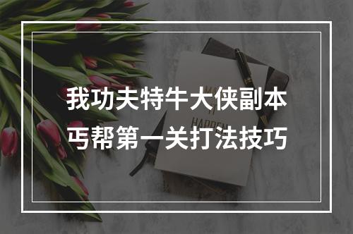 我功夫特牛大侠副本丐帮第一关打法技巧