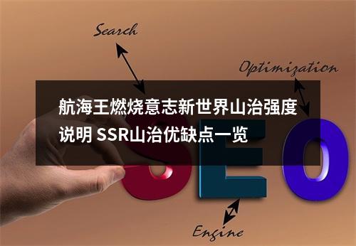 航海王燃烧意志新世界山治强度说明 SSR山治优缺点一览