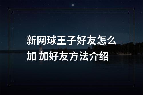 新网球王子好友怎么加 加好友方法介绍