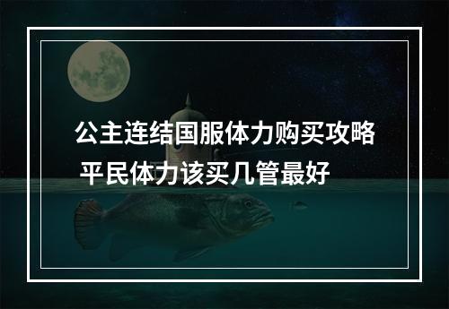 公主连结国服体力购买攻略 平民体力该买几管最好