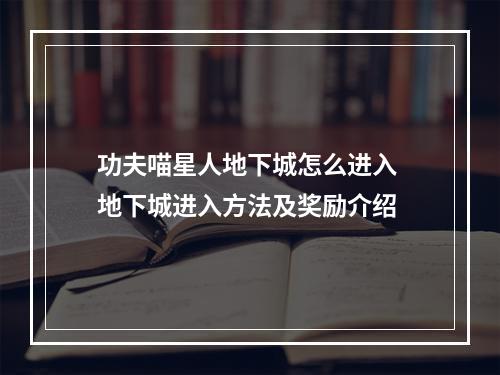 功夫喵星人地下城怎么进入 地下城进入方法及奖励介绍