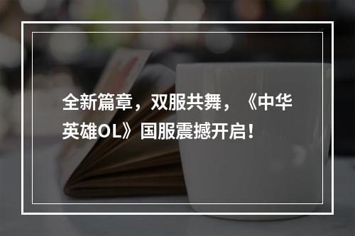 全新篇章，双服共舞，《中华英雄OL》国服震撼开启！