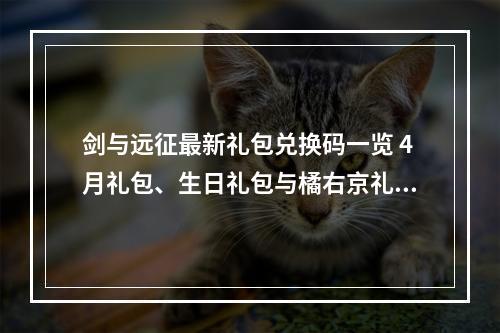 剑与远征最新礼包兑换码一览 4月礼包、生日礼包与橘右京礼包汇总