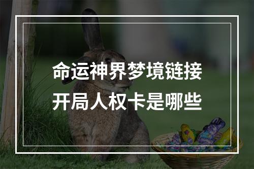 命运神界梦境链接开局人权卡是哪些