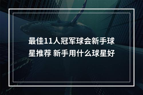 最佳11人冠军球会新手球星推荐 新手用什么球星好