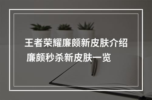 王者荣耀廉颇新皮肤介绍 廉颇秒杀新皮肤一览