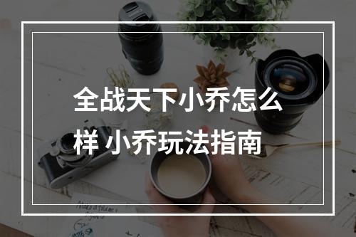 全战天下小乔怎么样 小乔玩法指南