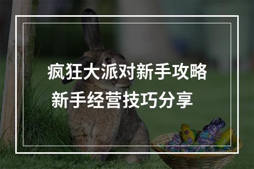 疯狂大派对新手攻略 新手经营技巧分享