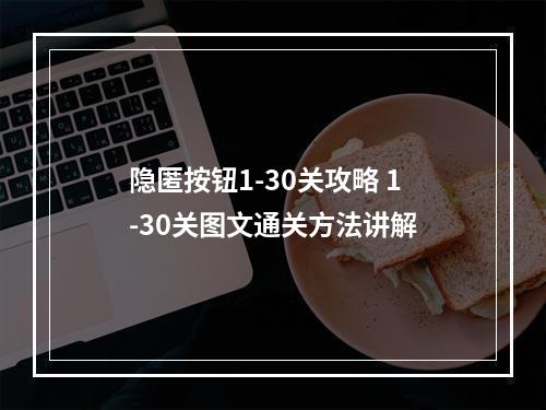 隐匿按钮1-30关攻略 1-30关图文通关方法讲解