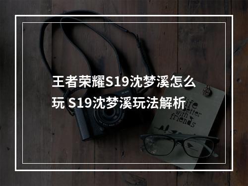 王者荣耀S19沈梦溪怎么玩 S19沈梦溪玩法解析