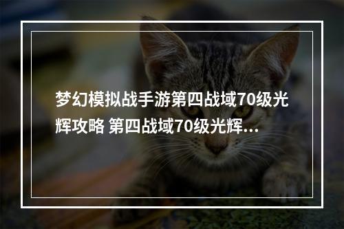 梦幻模拟战手游第四战域70级光辉攻略 第四战域70级光辉怎么打