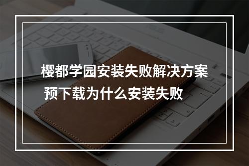 樱都学园安装失败解决方案 预下载为什么安装失败