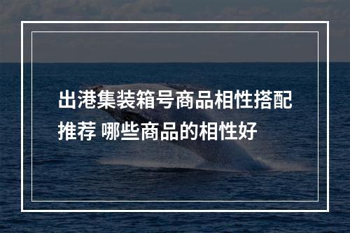 出港集装箱号商品相性搭配推荐 哪些商品的相性好