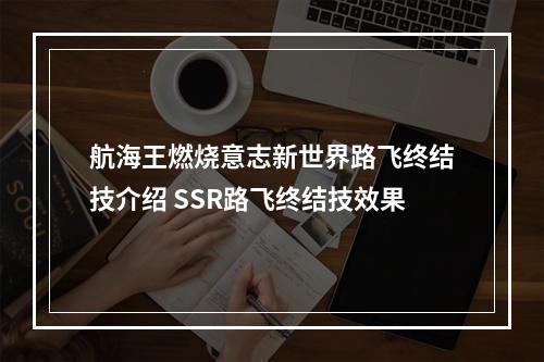 航海王燃烧意志新世界路飞终结技介绍 SSR路飞终结技效果