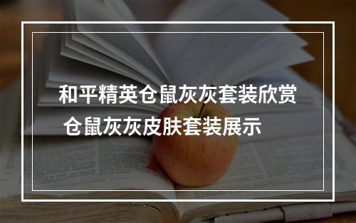 和平精英仓鼠灰灰套装欣赏 仓鼠灰灰皮肤套装展示