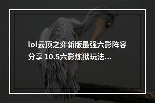 lol云顶之弈新版最强六影阵容分享 10.5六影炼狱玩法攻略