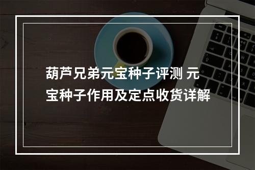 葫芦兄弟元宝种子评测 元宝种子作用及定点收货详解