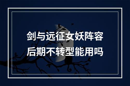 剑与远征女妖阵容后期不转型能用吗