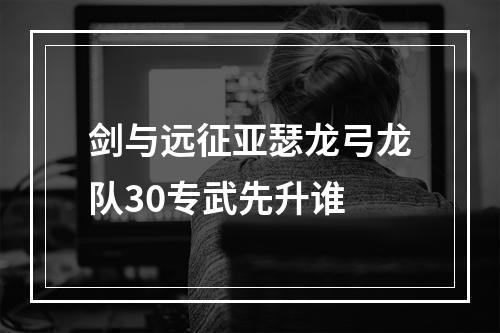 剑与远征亚瑟龙弓龙队30专武先升谁