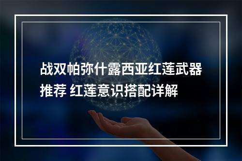 战双帕弥什露西亚红莲武器推荐 红莲意识搭配详解