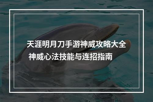 天涯明月刀手游神威攻略大全 神威心法技能与连招指南