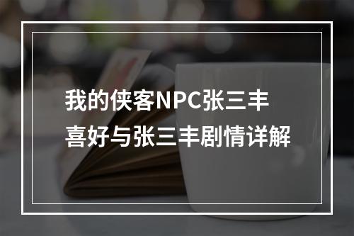 我的侠客NPC张三丰喜好与张三丰剧情详解