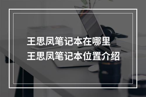 王思凤笔记本在哪里 王思凤笔记本位置介绍