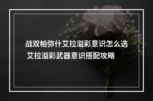 战双帕弥什艾拉溢彩意识怎么选 艾拉溢彩武器意识搭配攻略