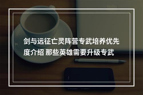 剑与远征亡灵阵营专武培养优先度介绍 那些英雄需要升级专武