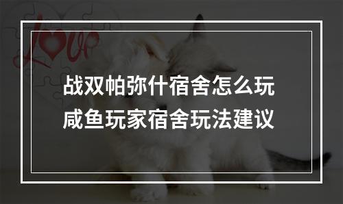 战双帕弥什宿舍怎么玩 咸鱼玩家宿舍玩法建议