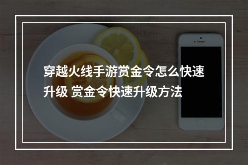 穿越火线手游赏金令怎么快速升级 赏金令快速升级方法