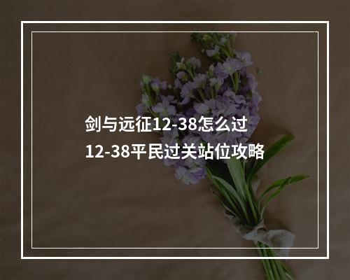 剑与远征12-38怎么过 12-38平民过关站位攻略