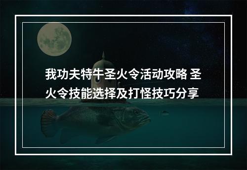 我功夫特牛圣火令活动攻略 圣火令技能选择及打怪技巧分享