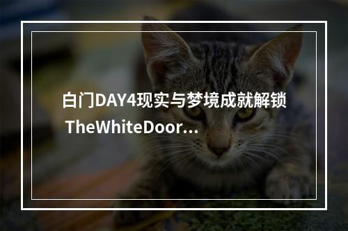 白门DAY4现实与梦境成就解锁 TheWhiteDoor成就攻略