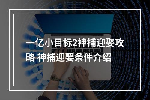 一亿小目标2神捕迎娶攻略 神捕迎娶条件介绍