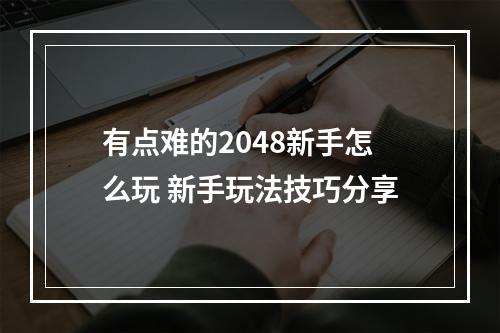 有点难的2048新手怎么玩 新手玩法技巧分享