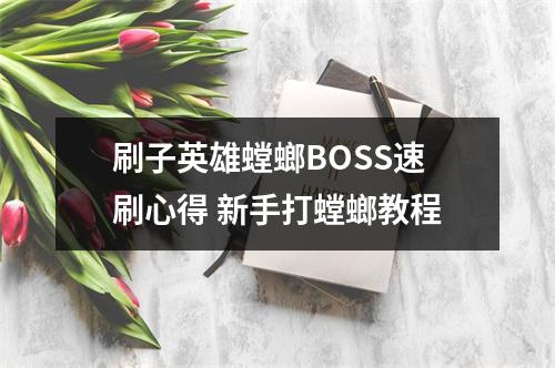 刷子英雄螳螂BOSS速刷心得 新手打螳螂教程