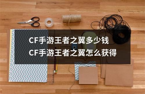 CF手游王者之翼多少钱 CF手游王者之翼怎么获得