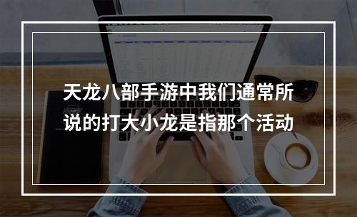 天龙八部手游中我们通常所说的打大小龙是指那个活动