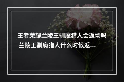 王者荣耀兰陵王驯魔猎人会返场吗 兰陵王驯魔猎人什么时候返场