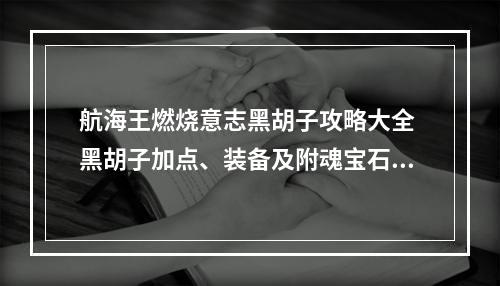 航海王燃烧意志黑胡子攻略大全 黑胡子加点、装备及附魂宝石指南