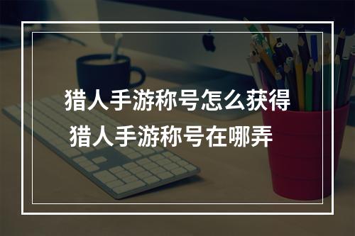 猎人手游称号怎么获得 猎人手游称号在哪弄