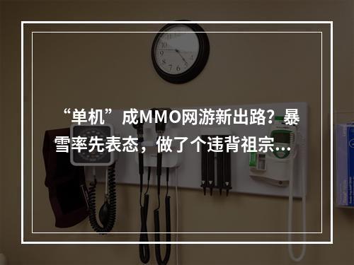 “单机”成MMO网游新出路？暴雪率先表态，做了个违背祖宗的决定