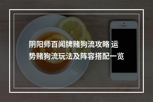 阴阳师百闻牌赌狗流攻略 运势赌狗流玩法及阵容搭配一览