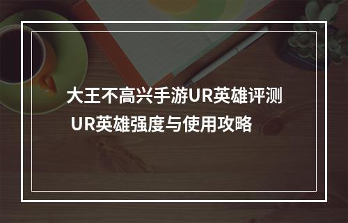 大王不高兴手游UR英雄评测 UR英雄强度与使用攻略