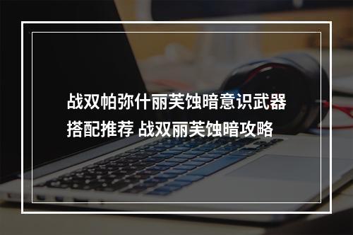 战双帕弥什丽芙蚀暗意识武器搭配推荐 战双丽芙蚀暗攻略