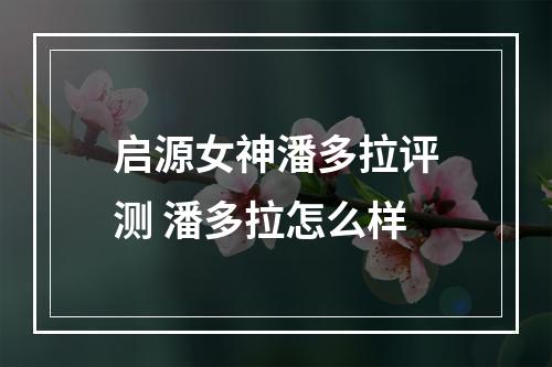 启源女神潘多拉评测 潘多拉怎么样