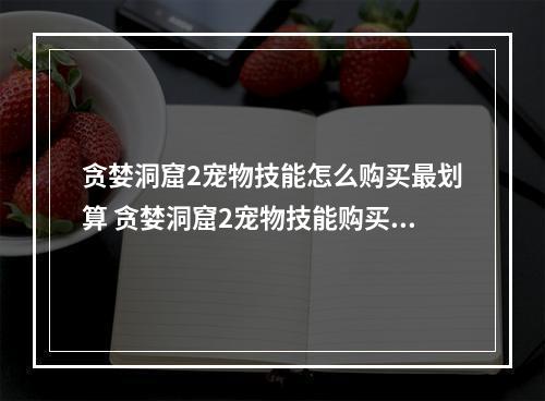 贪婪洞窟2宠物技能怎么购买最划算 贪婪洞窟2宠物技能购买攻略