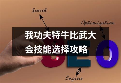 我功夫特牛比武大会技能选择攻略