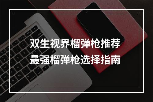 双生视界榴弹枪推荐 最强榴弹枪选择指南